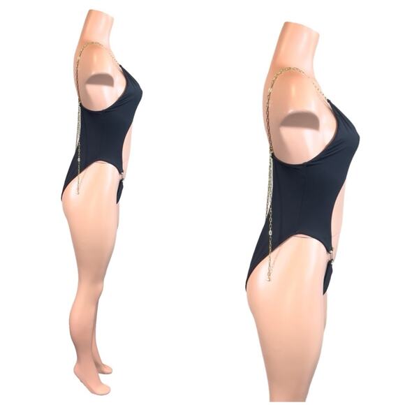 BEACH BUNNY NOELANI BLACK ONE PIECE  SZ L $225 - Picture 10 of 11